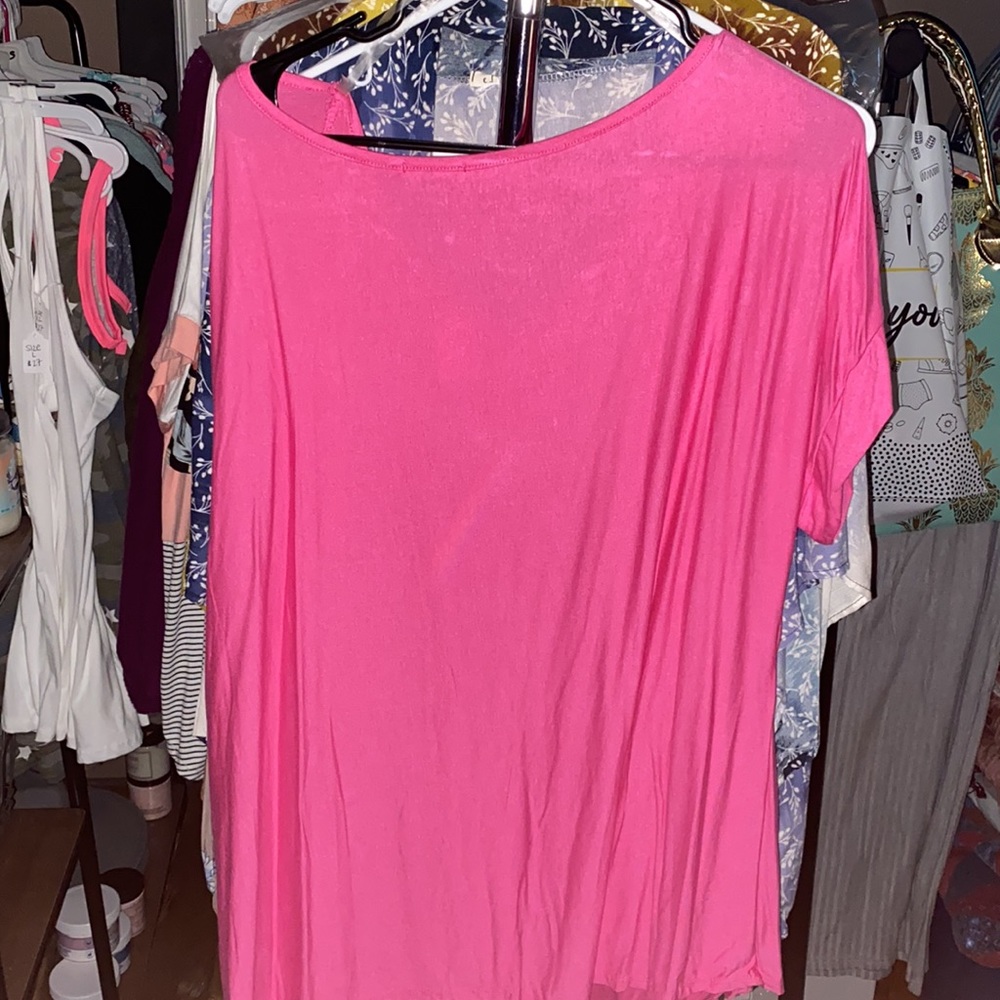 E.Luna Pink Top with Sequin Pocket - Picture 6 of 6